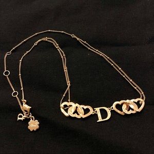 Dior heart crystal necklace